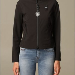 BLAUER - Giubbotto con Zip in Neoprene Sfoderato Nero