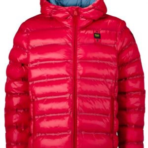 BLAUER - Giubbino Teen in nylon con cappuccio e imbottitura in ovatta Rosso