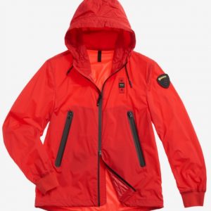 BLAUER - Giacca a Vento Sfoderata in Nylon Rossa