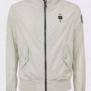 BLAUER - Bomber in Nylon Stretch Maverick Bianco