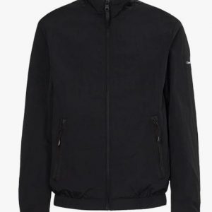 CALVIN KLEIN - Giacca Con Zip Integrale In Nylon Riciclato Nera