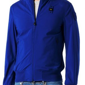 BLAUER - Bomber in Neoprene Sfoderato Blu Elettrico