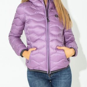 BLAUER - Piumino Donna a Onde Colori Moda Camelia Viola