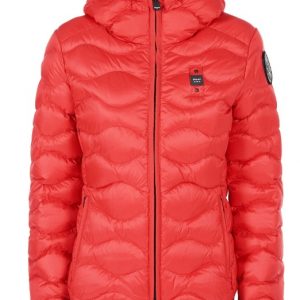 BLAUER - Piumino Donna a Onde Colori Moda Camelia Rosso