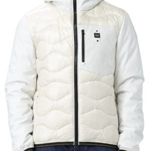 BLAUER - Piumino Ondina Uomo con Braccia e Cappuccio in Neoprene Bianco