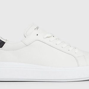 CALVIN KLEIN - Sneaker Uomo in Pelle Bianche-Nere