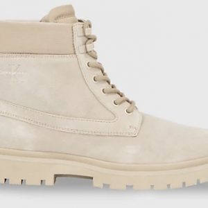 CALVIN KLEIN JEANS - Stivaletti Uomo in Camoscio Grigio Ghiaccio