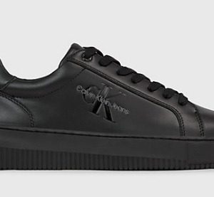 CALVIN KLEIN JEANS - Sneaker Uomo in Pelle Triplo Nero