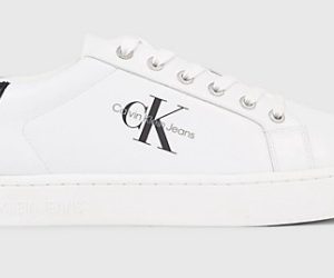 CALVIN KLEIN JEANS - Sneaker Uomo in Pelle Classic Bianco-Nero