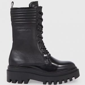 CALVIN KLEIN JEANS - Stivali Donna in Pelle Triplo Nero