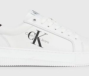 CALVIN KLEIN JEANS - Sneaker Donna in Pelle Bianche