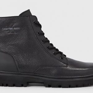 CALVIN KLEIN JEANS - Stivaletti Uomo in Pelle Eva Mid Triplo Nero