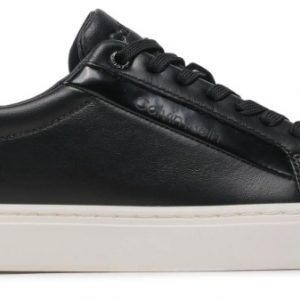 CALVIN KLEIN JEANS - Sneaker Donna in Pelle Logo Nere