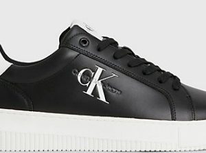 CALVIN KLEIN JEANS - Sneaker Uomo in Pelle Nero-Bianco