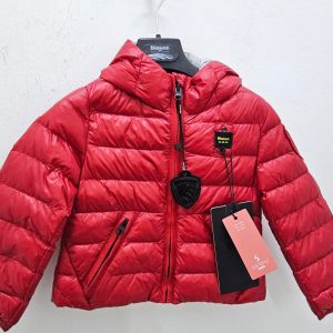 BLAUER - Giubbino Kids in nylon con cappuccio e imbottitura in ovatta Rosso
