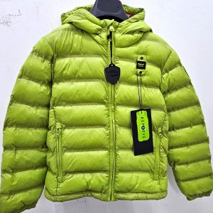 BLAUER - Giubbino Kids in nylon con cappuccio e imbottitura in ovatta Verde