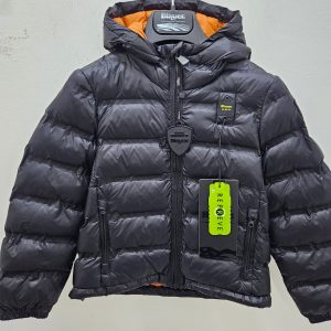 BLAUER - Giubbino Kids in nylon con cappuccio e imbottitura in ovatta Nero