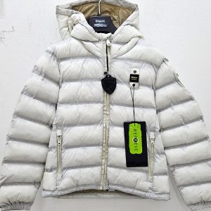 BLAUER - Giubbino Kids in nylon con cappuccio e imbottitura in ovatta Bianco