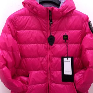 BLAUER - Giubbino Teen in nylon con cappuccio e imbottitura in ovatta Fuxia