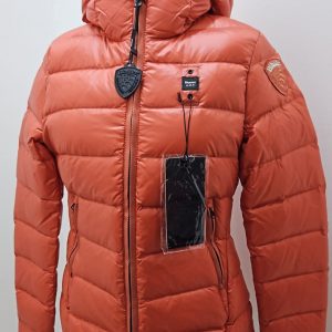 BLAUER - Piumino Donna Sfiancato con Cappuccio Charme Corallo