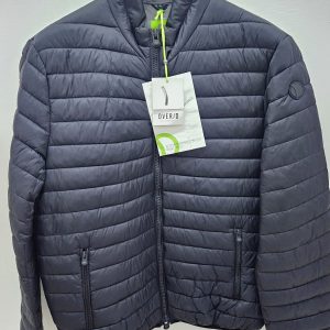 OVER/D - Piumino Uomo Collo Pistagna Nero/Grigio