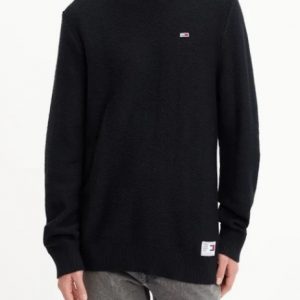 TOMMY HILFIGER - Pullover Uomo con Doppio Logo Nero