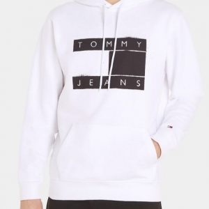 TOMMY HILFIGER - Felpa Uomo con Logo Stile Graffiti Bianco