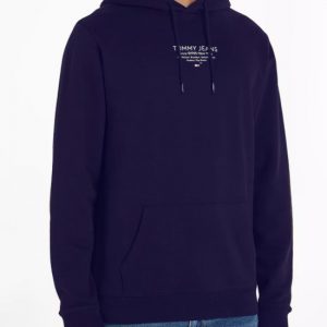 TOMMY HILFIGER - Felpa Uomo con Cappuccio Blue