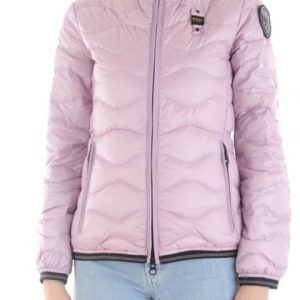 BLAUER - Piumino Monocromatico a Onde con Cappuccio Glicine