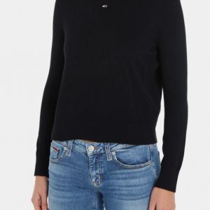 TOMMY HILFIGER - Maglione Essential Girocollo Donna Nero