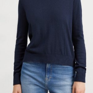 TOMMY HILFIGER - Maglione Essential Girocollo Donna Dark Night Navy