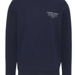 TOMMY HILFIGER - Felpa Uomo Essential Graphic Logo Blu Navy