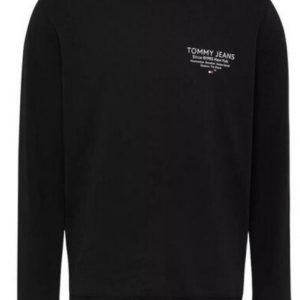 TOMMY HILFIGER - Felpa Uomo Essential Graphic Logo Nero