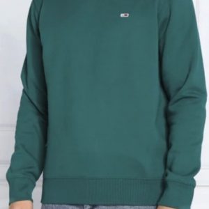 TOMMY HILFIGER - Felpa Uomo Reg Badge Equipaggio Verde