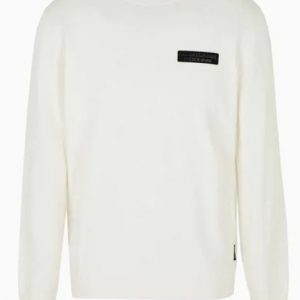 ARMANI EXCHANGE - Pullover Uomo Armani Sustainability Values Bianco