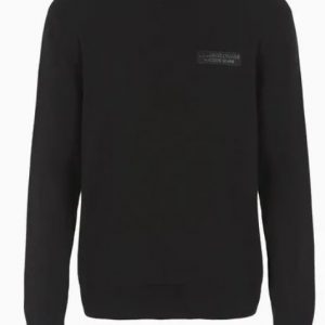 ARMANI EXCHANGE - Pullover Uomo Armani Sustainability Values Nero