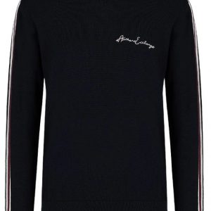 ARMANI EXCHANGE - Pullover Uomo Girocollo Casual Navy Scuro