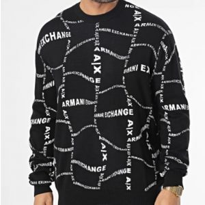 ARMANI EXCHANGE - Maglione Cotton Blend Turtleneck Nero