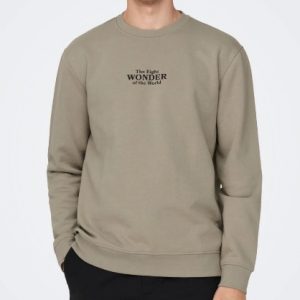 ONLY & SONS - Felpe Uomo Regular Fir Girocollo The Eight Man