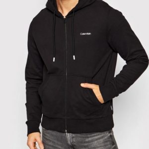 CALVIN KLEIN - Felpa Uomo Full Zip Nero