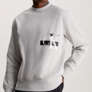 CALVIN KLEIN JEANS - Felpa in Pile di Misto Cotone Porpoise