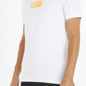 CALVIN KLEIN JEANS - Maglietta Centre Box Logo Bianco