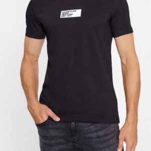 CALVIN KLEIN JEANS - Maglietta Centre Box Logo Nero