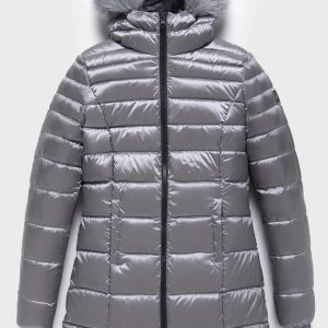 REFRIGIWEAR - Long Mead Fur Jacket Donna Argento
