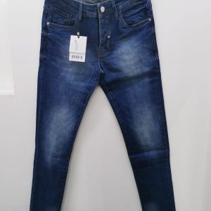 OVER/D - Jeans Uomo 5 Tasche Slim Super Skinny Blu