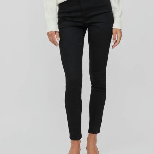 VILA - Jeans High-Waist Skinny Fit Nero