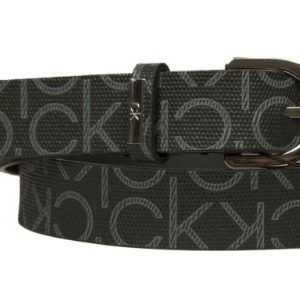 CALVIN KLEIN - Cintura da Donna Ck Round Belt 25Mm Mono Nero