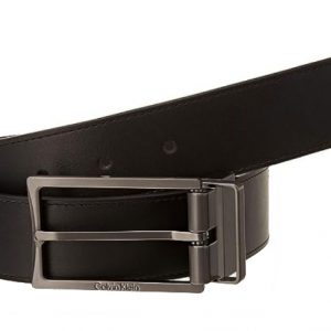 CALVIN KLEIN JEANS - Cintura da Uomo Adj/Rev Slim Frame Lux 35 Nero