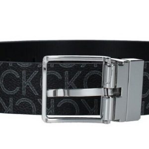 CALVIN KLEIN JEANS - Cintura da Uomo Adj/Rev Slim Loop Mono 35 Nero