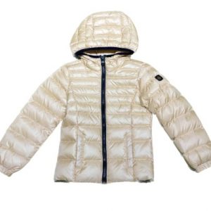 REFRIGIWEAR - Piumino Bambina Kids-Junior con Cappuccio e Tasca Beige